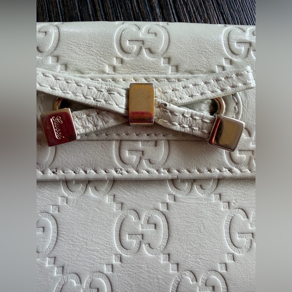Gucci GG Guccisima Ivory Cream/White Monogram Leather Long Wallet - Picture 2 of 10